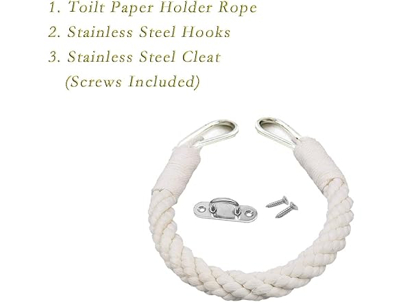 Nautical Rope Toilet Paper Holder Wall-Mounted Tow