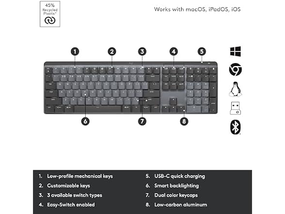 Logitech MX Mechanical Wireless Performance Keyboard