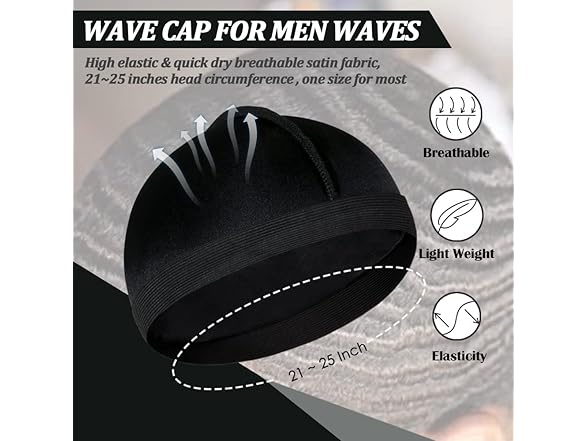 ASKNOTO 5 Pcs Silky Durag Headwraps