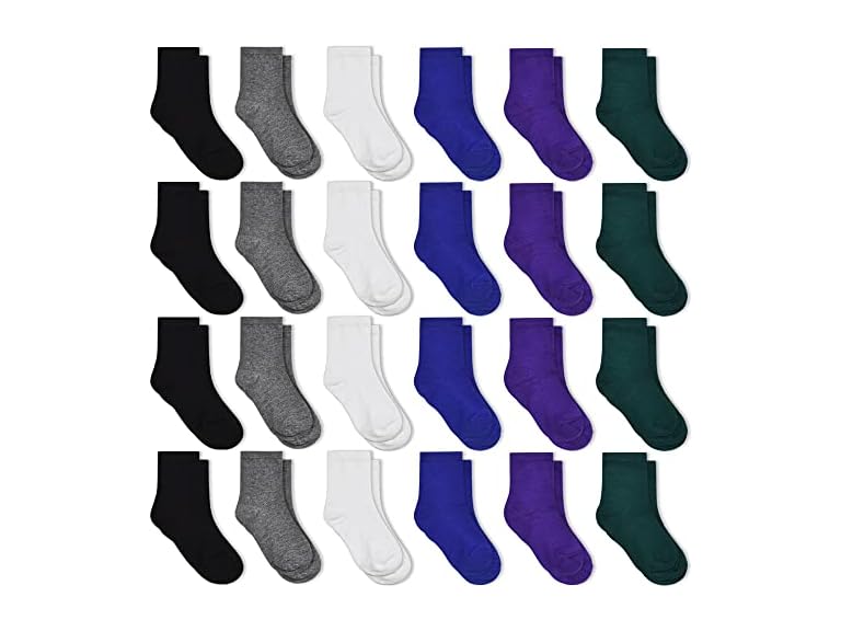 24 Pairs Cozy Athletic Crew Socks