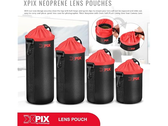 XPIX Large Neoprene Pouch Bag for DSLR