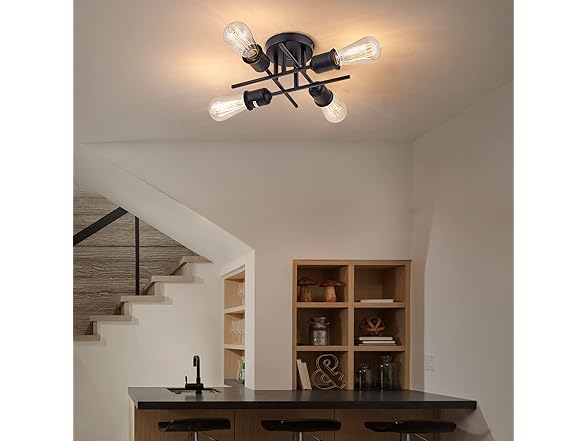 TOPHORT Semi Flush Mount Ceiling Fixture