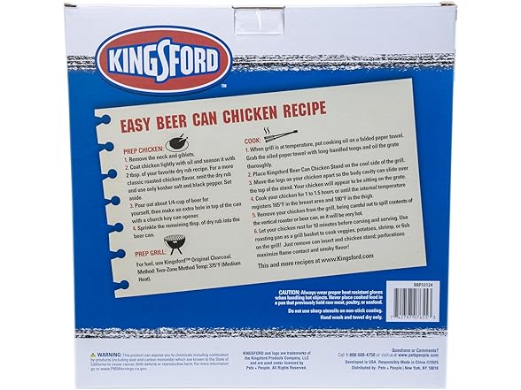 Kingsford Beer Can Chicken Holder and Grill Pan
