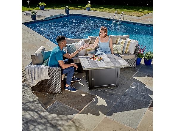 Ashton Gray 40x28” Rectangular Gas Fire