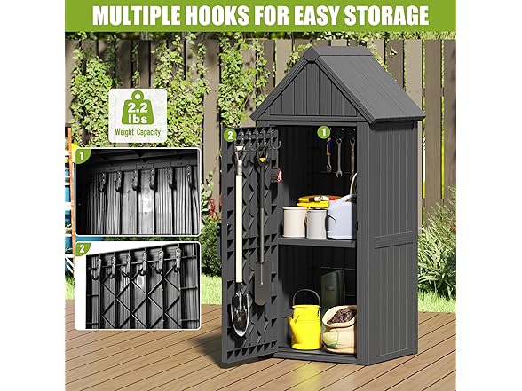 Fancyango Outdoor Resin Storage Shed