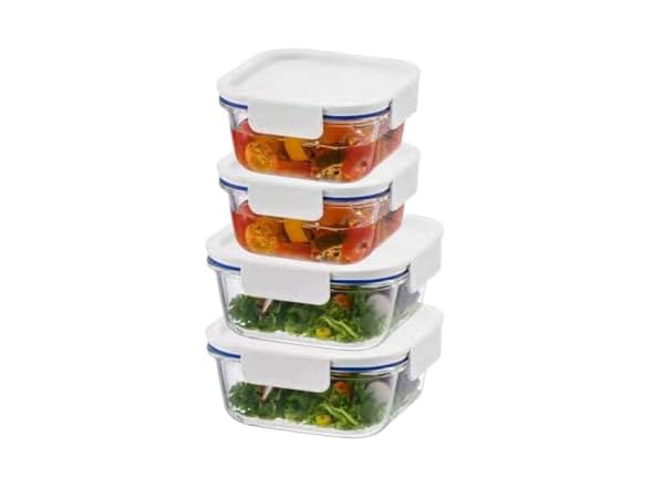 LocknLock Borosilicate Glass Food Storage Set