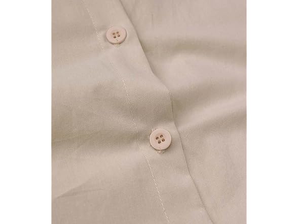 Ladyful Women Cotton Long Shirt Casual Down Dress