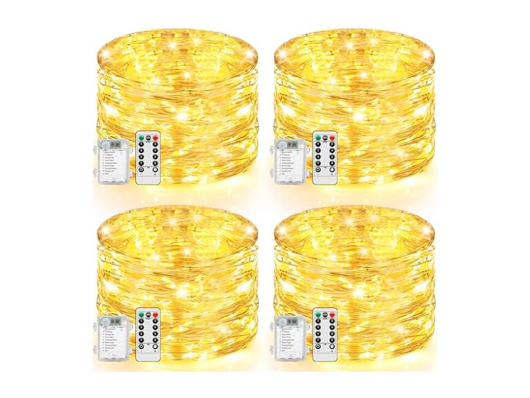 Lakumu KN0001 4-Pack 100 LED Fairy Lights