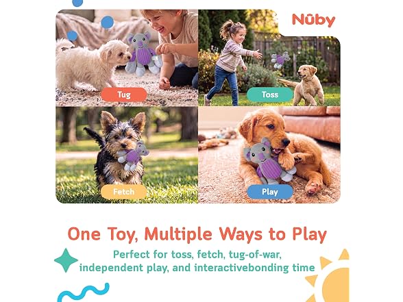 Nuby Nuby Pull & Tug Dog Toy Interactive
