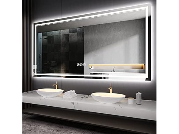 LED Bathroom Mirror with Front and Backlit
