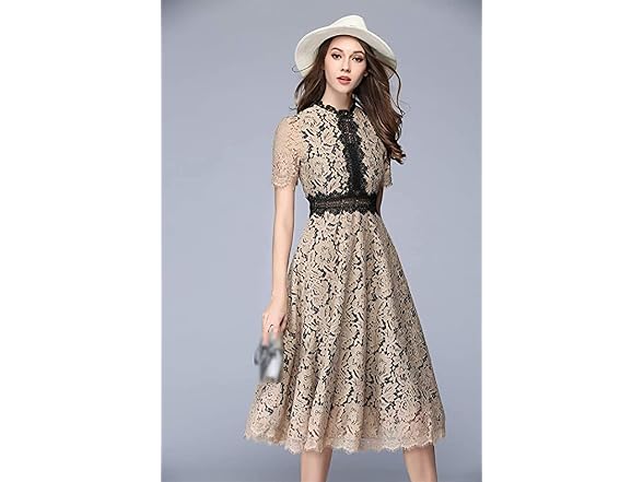 LAI Meng Five Cats Women (10) Elegant Lace Dress