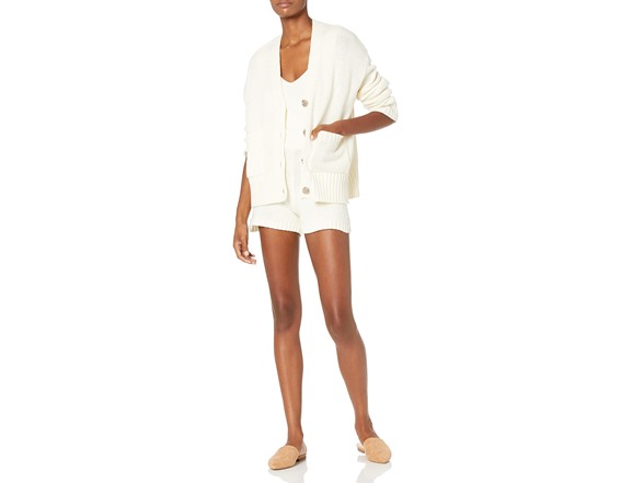 The Drop Women (XL) Sylvie Double V-neck Rib Tank
