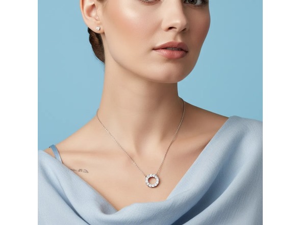 Moissanite Diamond Eternity Necklace