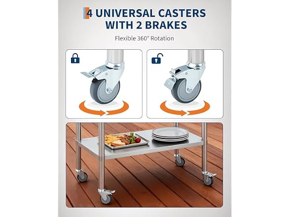 Stainless Steel Commercial Prep Table