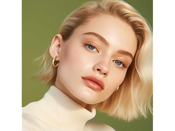 Bangalo 14K Gold Hoop Earrings 25MM