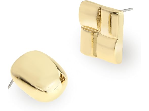 Steve Madden Women's Vintage Square Button Duo Ear