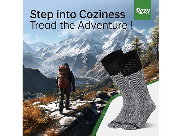 Rezy Warm Merino Wool Blend Socks Unisex
