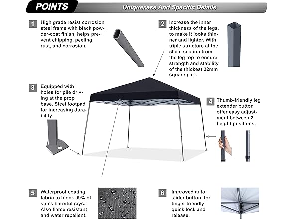 ABCCANOPY Stable Pop up Outdoor Canopy Tent