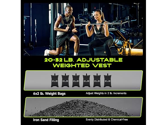 Liveet Adjustable Weighted Vest 20-32lb