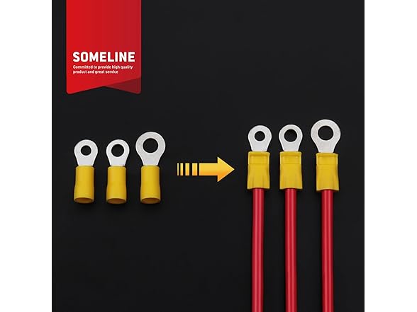 SOMELINE PVC Ring Crimp Terminals