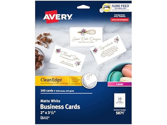 Avery Clean Edge Printable Business Card
