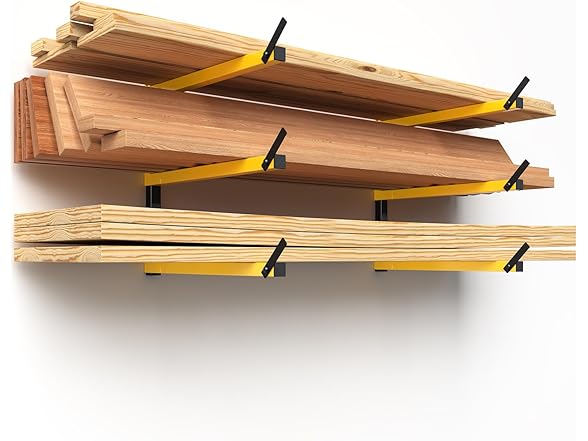 GREENER Lumber Storage Rack Folding w/ 3-Levels, 2 Ct