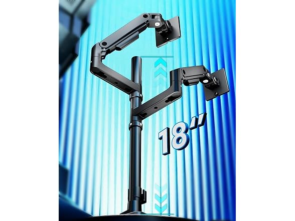 ARES WING 17" to 49" Stacked Dual Monitor Arm