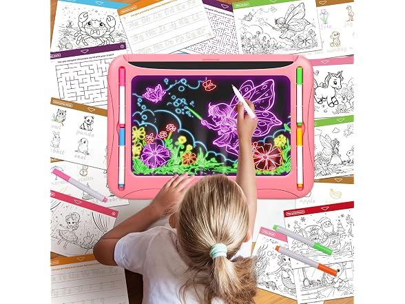 MERGUEZ Magic LED Drawing Board for Kids