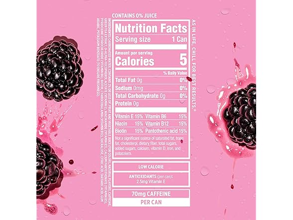 12PK Sparkling Ice Caffeine Black Raspberry Sparkling Water