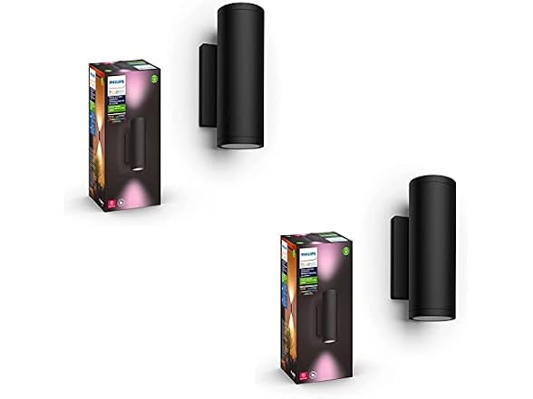 Philips Hue Appear Outdoor Smart Wall Light, Black