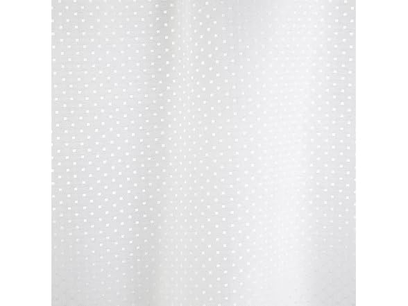 Hookless Vinyl Shower Curt - White Pin Dot