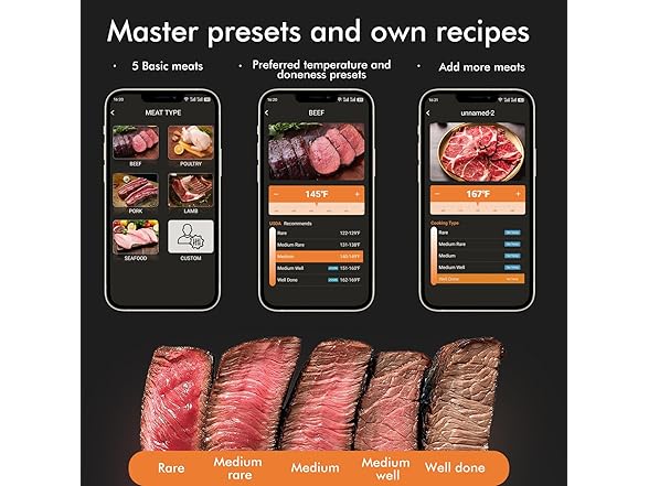 Smart Wireless Meat Thermometer 4 ProbeS