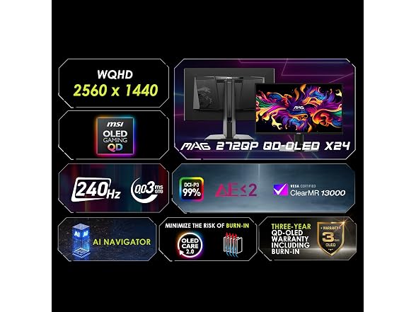 MSI MAG 272QPCT QD-OLED X24