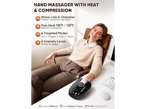 JZBRAIN Heated Hand Massager