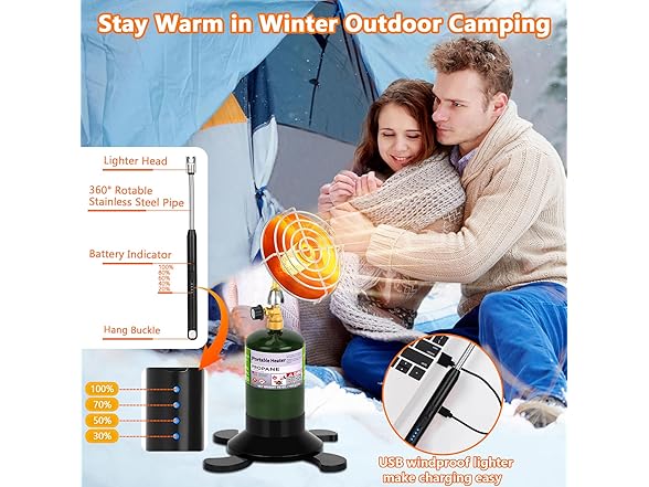 GasCalorix Portable Propane Heater for Camping