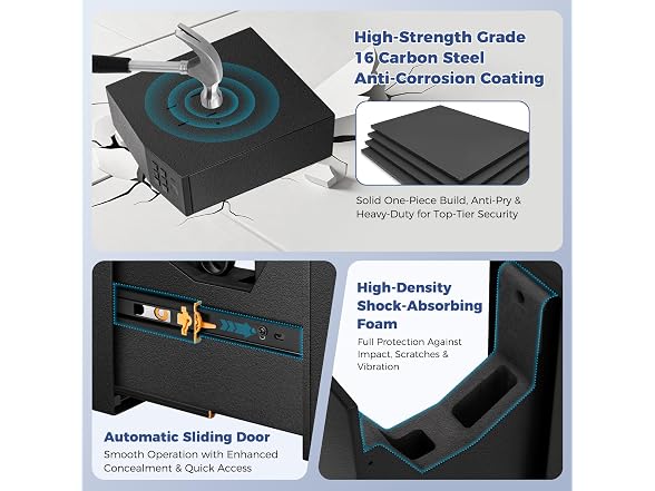 Biometric Slider Handgun Safe