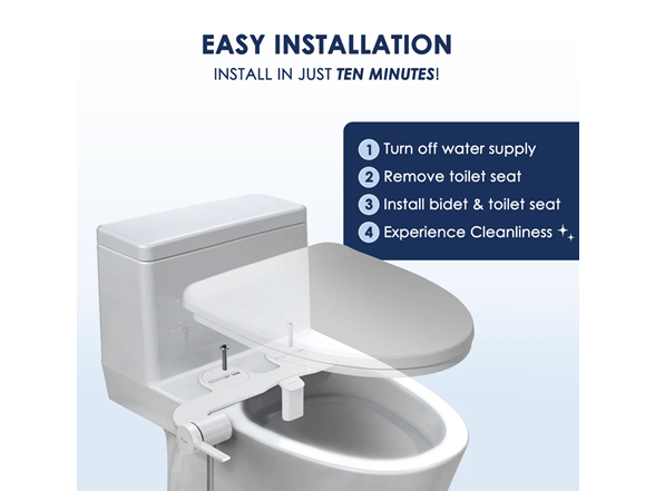 Inus M3 Bidet Attachment Dual Nozzle & Nozzle Guard