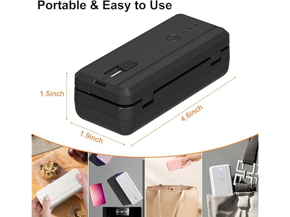 WOSERLD Mini Bag Sealer Rechargeable