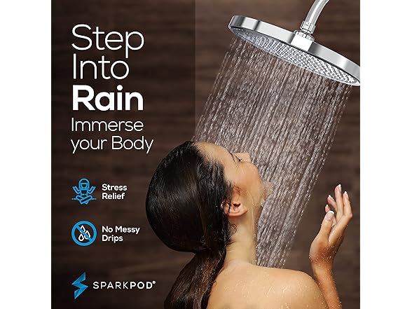 10" Ceiling/Wall Mount Rain Shower Head