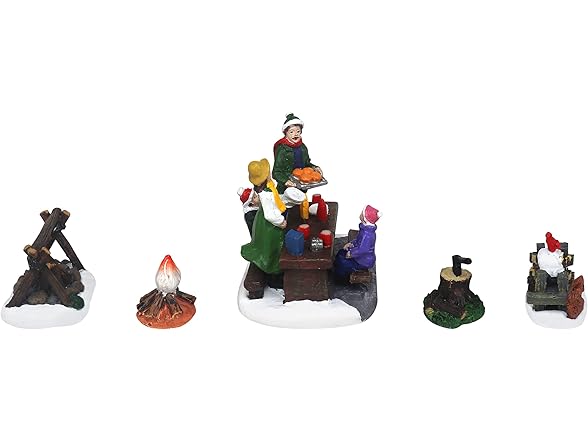 Picnic Scene Christmas Village Figurines