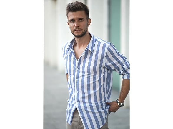 Jmierr Men (M) Linen Shirts Summer Casual Shirt