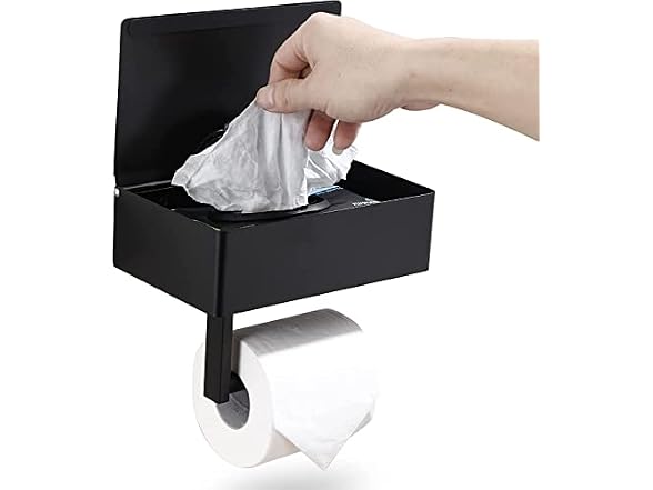 DUDE Wipes Stash Box - Toilet Paper, Flushable Wipes Holder