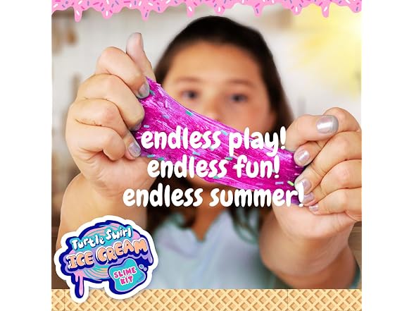 Aqua Endless Summer Turtle Swirl Ice Cream DIY Slime Kit
