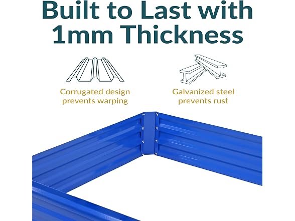 Sunnydaze Galvanized Raised Garden Bed