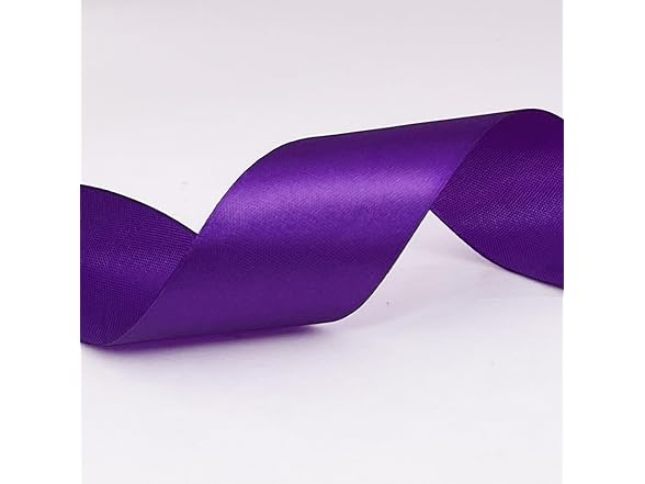 MEYIART 25Yards 1-1/2 inch Wide Purple Satin Ribbon