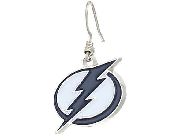 TB Lightning Chrome Dangle Earrings