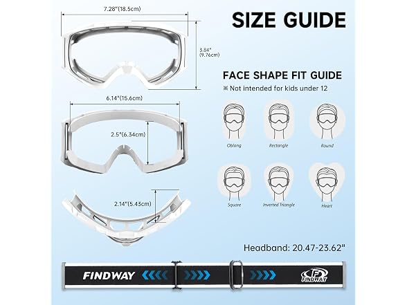 Findway Ski Goggles OTG