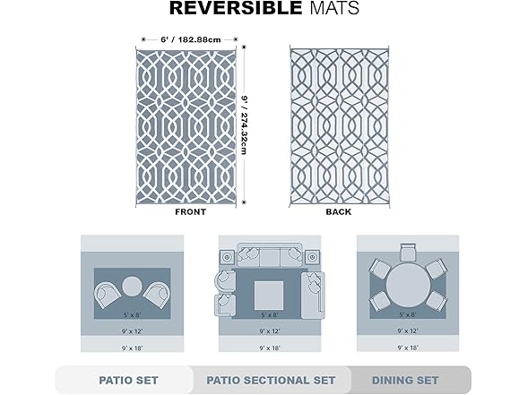 wikiwiki Outdoor Rug, 6x9ft