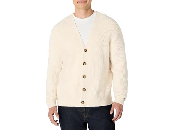 Amazon Essentials Men Relaxed-fit Cotton Cardigan