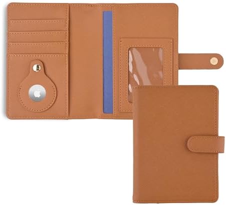 The Passport Wallet - Premium Travel Passport Wallet and Cover with Secure Magnetic Strap, Multiple Card Slots, & Concealed AirTag Slot- Ideal for International Travelers - Tan